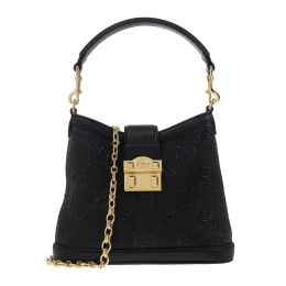 Gucci Shoulder Bag in Soft Pebbled Calf Leather w/ Gold Chain