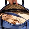 Gucci “GG” Logo Duffle Bag/Strap in Navy Blue Buffalo Leather
