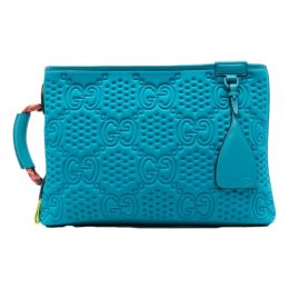 Gucci “Scuba” Embossed GG Monogram Rubber-Material Pouch