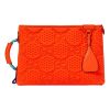 Gucci Off the Grid GG Embossed Rubber Material Orange Pouch