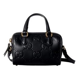 Gucci “Gilbert” GG Opulent Calf Leather Super Mini Boston Bag