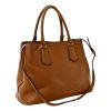 Prada “Galleria” Vitello Phenix Leather Caramel Brown Handbag