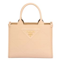 Prada “Symbols” Mini Tote Bag in Triangle Quilted Calf Leather