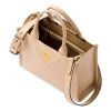 Prada “Symbols” Mini Tote Bag in Triangle Quilted Calf Leather