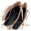 Prada Embossed Logo Handbag in Calf Leather - Cameo Beige
