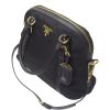 Prada Black Tessuto Nylon w Safiano Calf Leather Trim Satchel