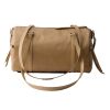 Prada Small Re-Nylon and Safiano Calf Leather Beige Duffel Bag