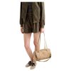 Prada Small Re-Nylon and Safiano Calf Leather Beige Duffel Bag