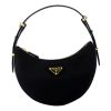 Prada Arqué Re-Nylon/Brushed Calf Leather Black Shoulder Bag