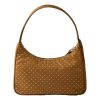 Prada "Re-Edition" Soft Nylon Mini Studded Brown Shoulder Bag