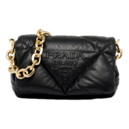 Prada Shoulder Bag in Supple Quilted Napa Lambskin Leather