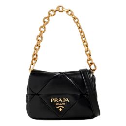 Prada Small Shoulder Bag in Quilted Napa Lambskin Leather
