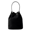 Prada Re-Nylon Mini Drawstring Beaded Embroider Bucket Bag