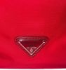Prada Re-Nylon Drawstring Bucket Bag w/ Crystal Handle - Red