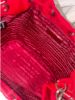 Prada Re-Nylon Drawstring Bucket Bag w/ Crystal Handle - Red