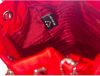 Prada Re-Nylon Drawstring Bucket Bag w/ Crystal Handle - Red