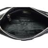 Prada Black Crossbody Bag w/ a Chain in Quilted Tessuto Nylon