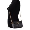 Prada "Gaufre" Small Crossbody Bag in Soft Calf Leather - Black