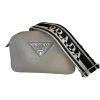Prada Vitello Daino Leather Camera/Crossbody w/ Canvas Strap