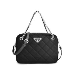 Prada "Re-Edition" Crossbody Bag in Soft Quilted Nylon - Black