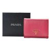 Prada Small Trifold Wallet in Vitello Move Calf Leather - Pink