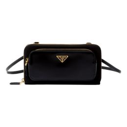 Prada Mini Crossbody Bag in Re-Nylon & Brushed Calf Leather