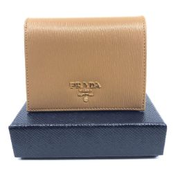 Prada Man's Vertical Flap Wallet in Vitello Move & Cipria Leather