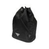 Prada Triangle Drawstring Bucket Bag in Tessuto Nylon - Black