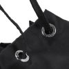 Prada Triangle Drawstring Bucket Bag in Tessuto Nylon - Black