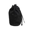 Prada Triangle Drawstring Bucket Bag in Tessuto Nylon - Black