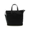 Prada "Re-Nylon" Black Tote Bag in Nylon/Saffiano Calf Leather