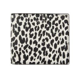 Saint Laurent Baby Cat Calf Leather Bifold Wallet - Leopard Print