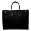 Saint Laurent “Rive Gauche” Canvas w/ Leather Trim Tote Bag