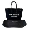 Saint Laurent “Rive Gauche” Canvas w/ Leather Trim Tote Bag