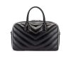 Saint Laurent "Miles" Duffel Bag in Quilted Calf Leather - Black