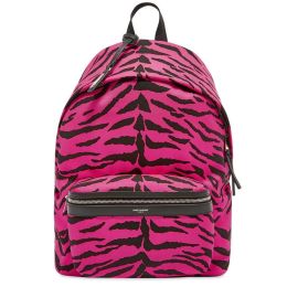 Saint Laurent "Zebra City" Unisex Backpack in Soft Cotton - Pink