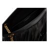 Saint Laurent “Grace” Tassel Shoulder Bag in Black Calf Leather