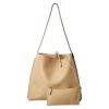 Saint Laurent "Suzanne" Hobo Bag in Soft Calf Leather - Beige
