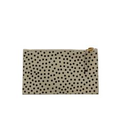 Saint Laurent Small Pouch in Soft Calf Leather - Polka Dot Print