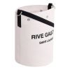 Saint Laurent “Rive Gauche” Linen Bucket Bag w/ Leather Trim