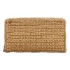 Saint Laurent "Kate 99" Beige Woven Raffia Tassel Shoulder Bag