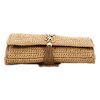 Saint Laurent "Kate 99" Beige Woven Raffia Tassel Shoulder Bag