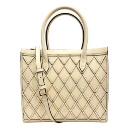 Valentino Garavani "Beehive Lattice" Studded Leather Tote Bag