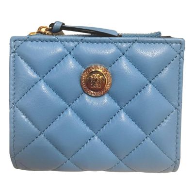 Versace “La Medusa” Bifold Wallet in Quilted Lambskin Leather