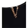 Versace “Virtus” Large Hobo Bag in Calf Leather - Black