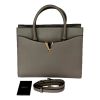 Versace Top Handle Medium Tote in Taupe Virtus Calf Leather