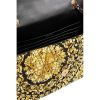 Versace "Virtus" Barocco Shoulder Bag in Black/Gold Quilted Silk