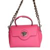 Versace "La Medusa" Vitello Grained Pebbled Leather Handbag