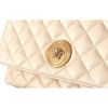Versace La Medusa Beige Large Quilted Lambskin Shoulder Bag