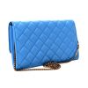Versace La Medusa Quilted Lambskin Leather Clutch – Blue